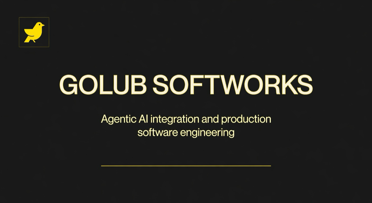 Yapılandırılmış operasyon adımlarıyla üretim AI iş akışını temsil eden Golub Softworks görseli