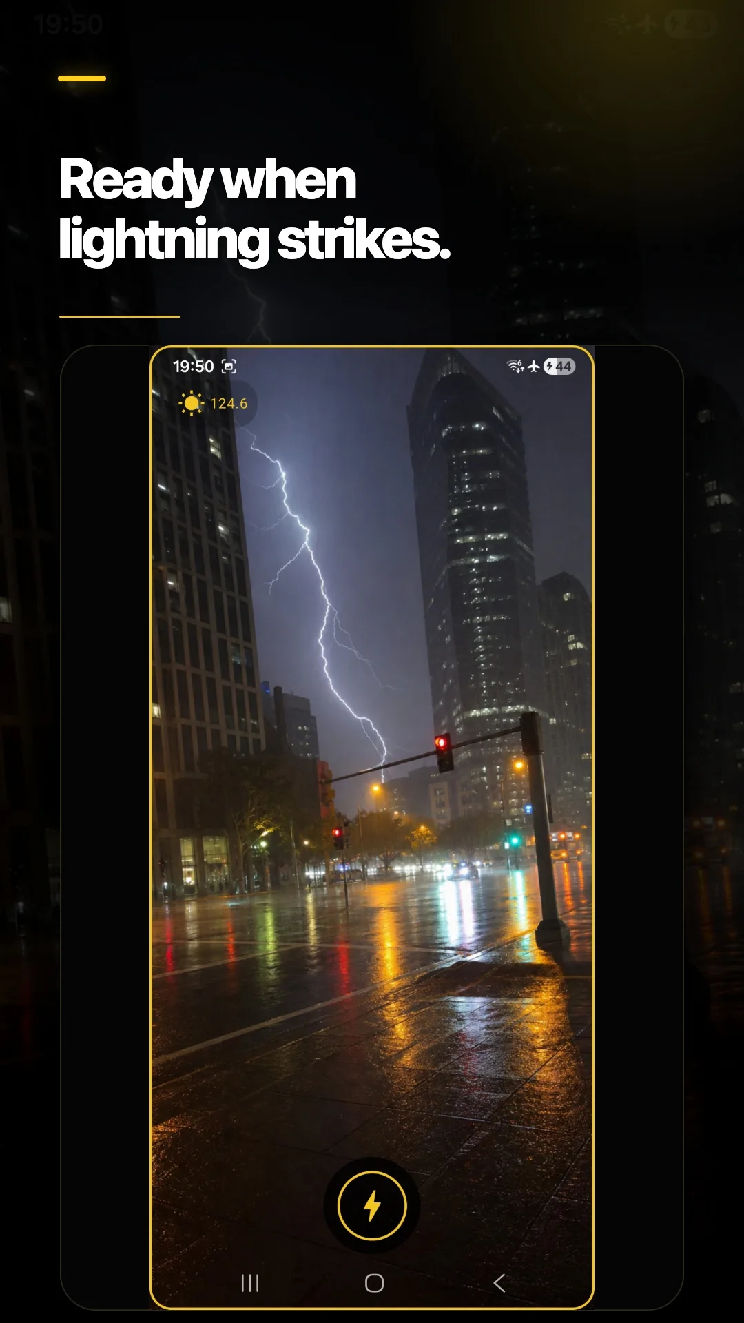 Catch Lightnings city auto-capture screen